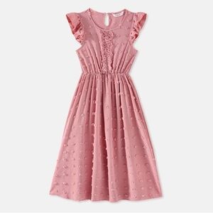 Pink Ruffled Women Dress